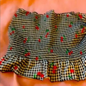 Shirred tube top plus size